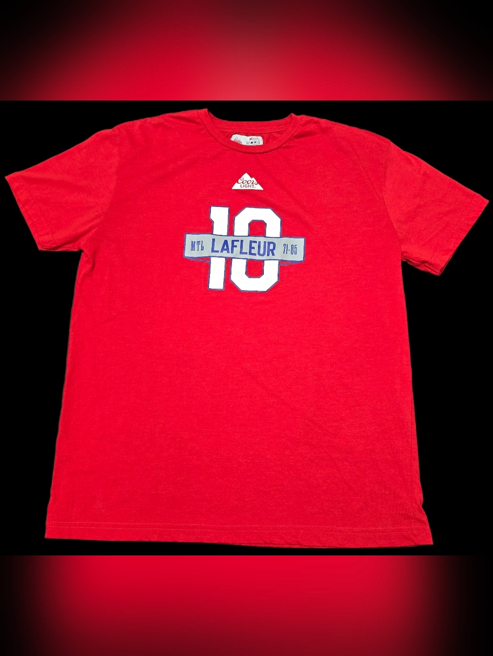 Guy Lafleur #10 Coors Light Alumni T-Shirt Red Size L